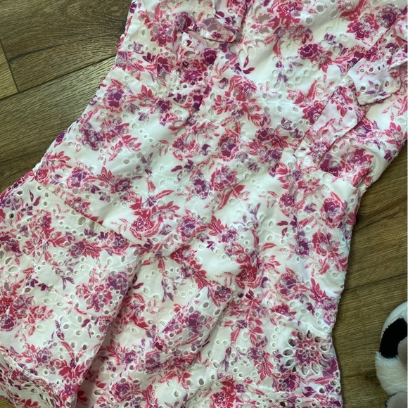 pink and white floral patterned Bardot Junior Kids dress - Picture 4 of 9